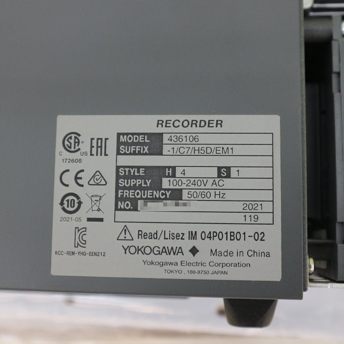Cryo-One G48 Liquid Nitrogen Storage Container with Yokogawa uR10000 Chart Recorder [r1082934100]