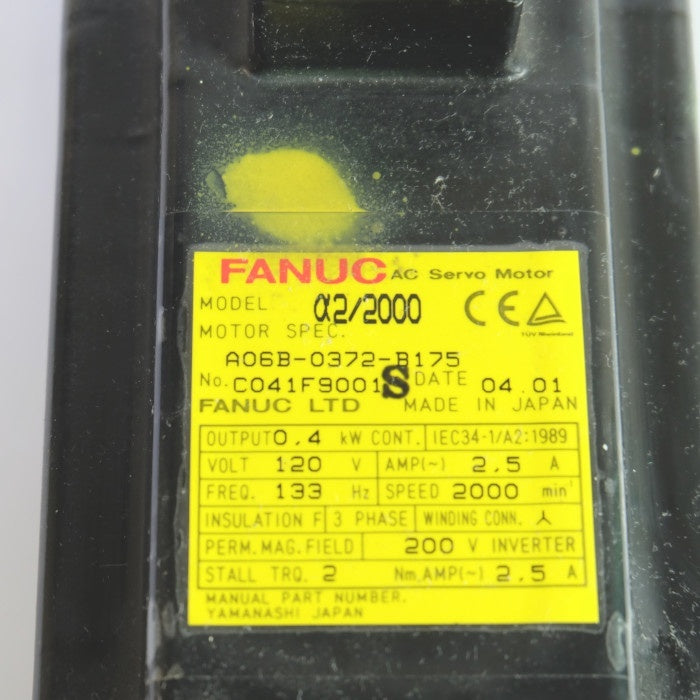 FANUC A06B-0372-B175 AC Servo Motor [e1146895276]