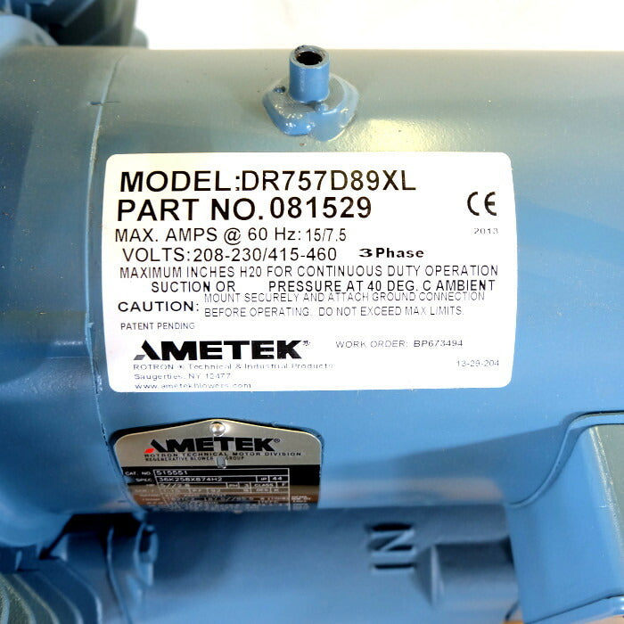 Ametek DR757D89XL Regenerative Blower [x1157998013]