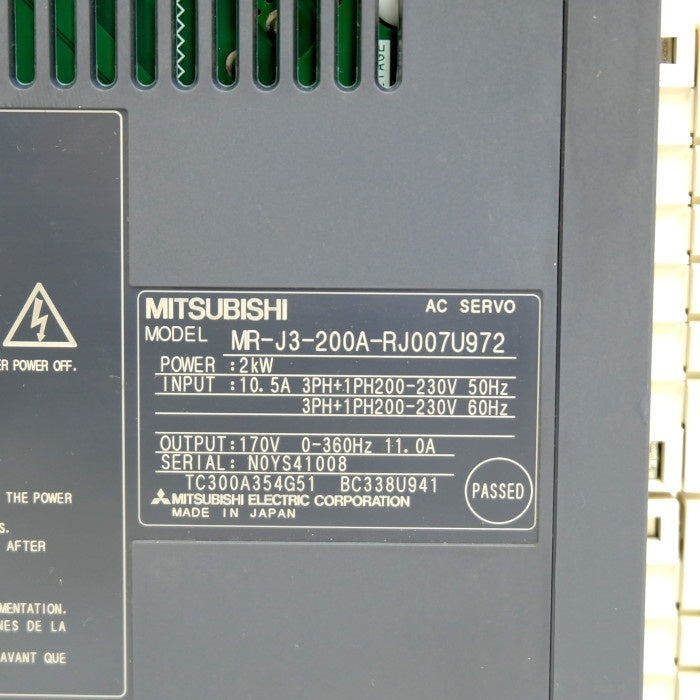 Mitsubishi Electric MR-J3-200A-RJ007U972 Servo Amplifier [q1165282183]