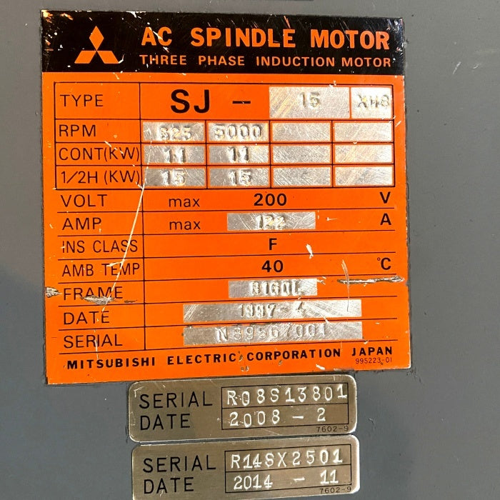 Mitsubishi Electric SJ-15XW8 Spindle Motor [c1170514385]