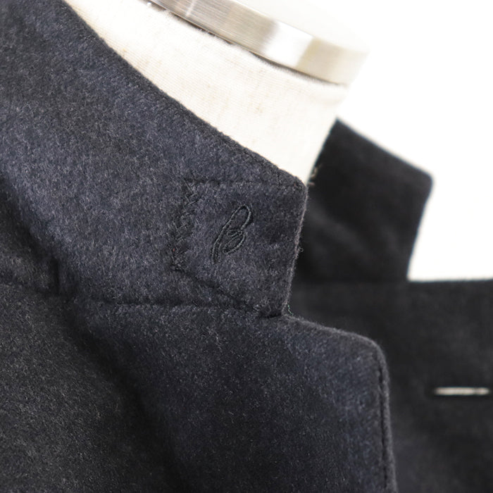 Brioni Coat Chester 3B Step Return Unlined Face Wool Silk Cashmere Men's Size 48R Charcoal Made in Italy [l1172531613]