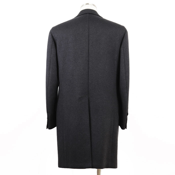Brioni Coat Chester 3B Step Return Unlined Face Wool Silk Cashmere Men's Size 48R Charcoal Made in Italy [l1172531613]