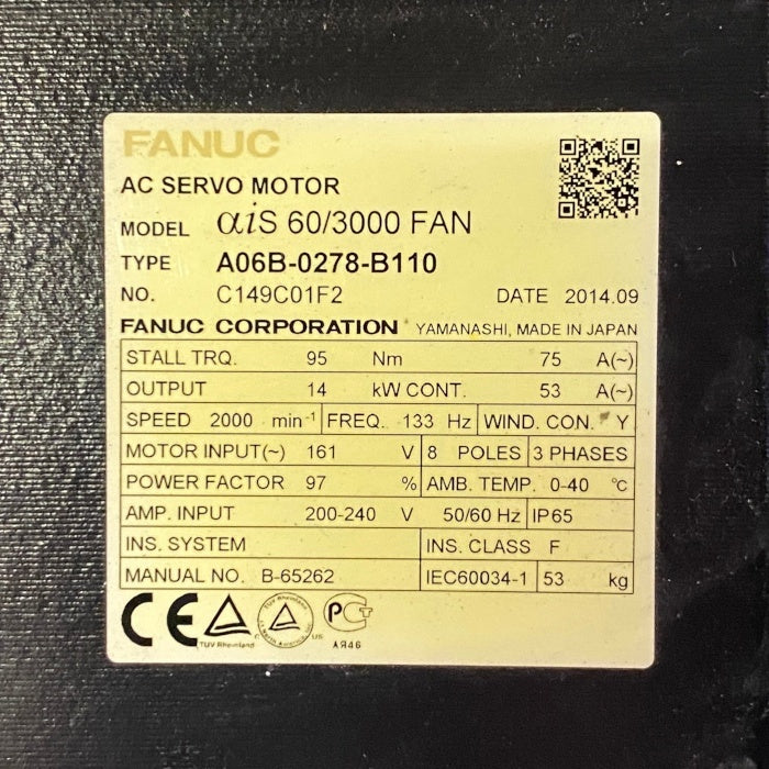 FANUC A06B-0278-B110 Servo Motor [w1176425310]