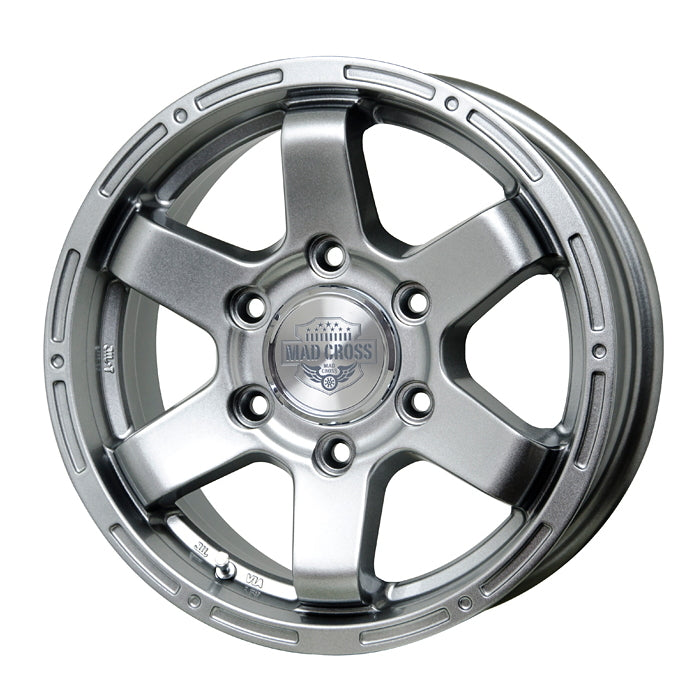 DUNLOP GRANDTREK TG4 195R15 8PR MADCROSS MC-76 Dark Silver 15 Inch 6J+33 6H-139.7 Summer Set of 4 [s1202509875]
