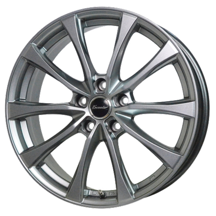 DUNLOP GRANDTREK AT5 OWL 205/70R15 96T Exceeder E07 Dark Silver 15 Inch 6J+43 5H-114.3 Summer Set of 4 [q1202515309]