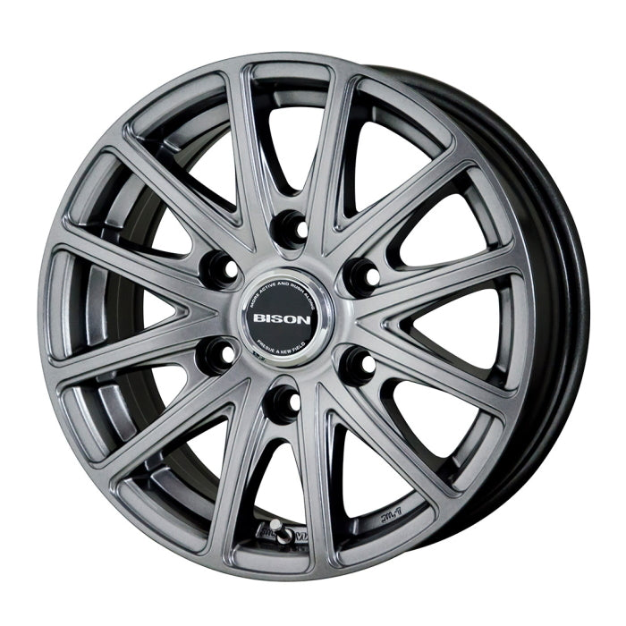 DUNLOP GRANDTREK TG4 195R15 8PR BISON BN-01 Dark Silver 15 Inch 6J+33 6H-139.7 Summer Set of 4 [w1202503838]