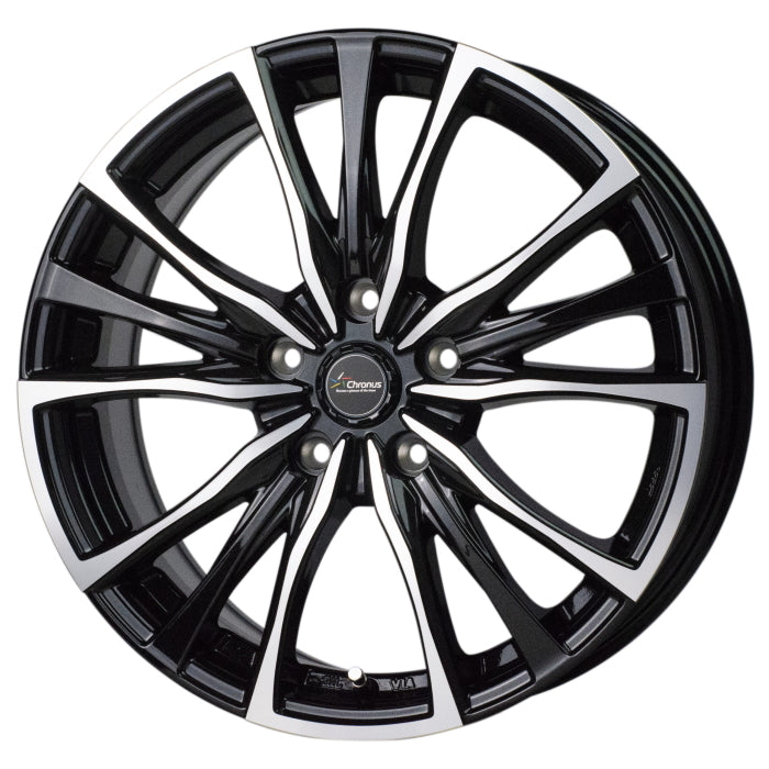 DUNLOP GRANDTREK PT3 205/70R15 96H Chronus CH-110 Metallic Black Polish 15 Inch 6J+43 5H-114.3 Summer Set of 4 [b1202517322]