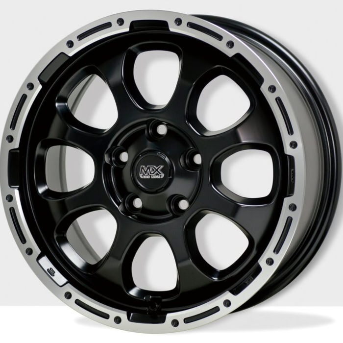 DUNLOP GRANDTREK AT5 BL 215/65R16 98H MADCROSS GRACE Black/Rim Polish 16 inch 7J+38 5H-114.3 Summer Set of 4 [k1202531001]