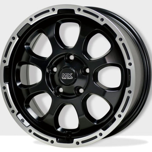 DUNLOP GRANDTREK AT5 BL 215/65R16 98H MADCROSS GRACE Black/Rim Polish 16 inch 7J+38 5H-114.3 Summer Set of 4 [k1202531001]