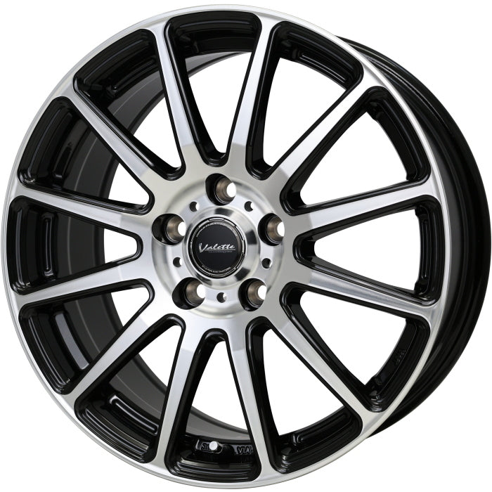 DUNLOP GRANDTREK PT5 215/65R16 98H Valette GLITTER Black Polish 16 Inch 6J+50 5H-114.3 Summer Set of 4 [l1202533202]