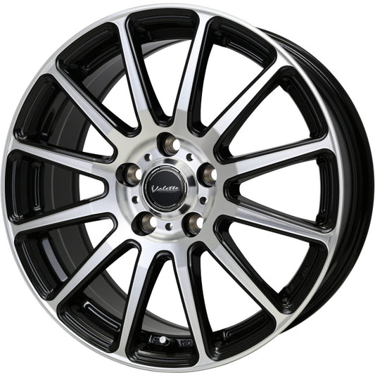 DUNLOP GRANDTREK PT5 215/65R16 98H Valette GLITTER Black Polish 16 Inch 6J+50 5H-114.3 Summer Set of 4 [l1202533202]