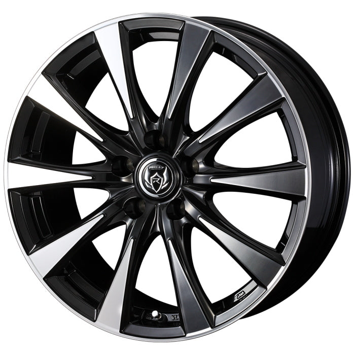DUNLOP GRANDTREK PT5 215/65R16 98H RIZLEY DI Black Polish 16 Inch 6.5J+40 5H-114.3 Summer Set of 4 [c1202523143]