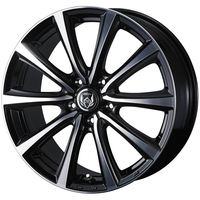DUNLOP GRANDTREK PT5 215/65R16 98H RIZLEY MS Black Polish 16 Inch 6.5J+40 5H-114.3 Summer Set of 4 [b1202536313]