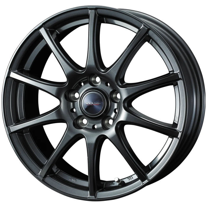 Commercial product DUNLOP GRANDTREK AT5 OWL 205/70R15 96T VELVA CHARGE Deep Metal 15 inch 6J+45 5H-100 Toyota Genuine Nut Flat Seat Summer 4 book [p1202545251]