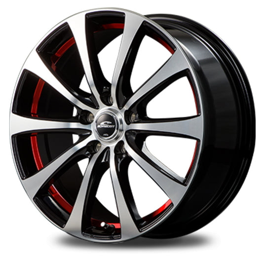 Commercial product DUNLOP GRANDTREK PT3 205/70R15 96H SCHNEIDER RX-01 Black Polish/Red 15 inch 6J+45 5H-100 Summer 4 pieces [w1202528576]