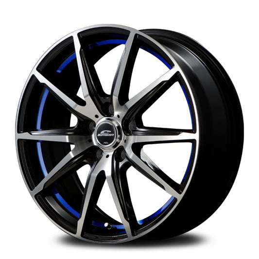 Commercial product DUNLOP GRANDTREK AT5 OWL 205/70R15 96T SCHNEIDER RX-02 Black Polish/Blue 15 inch 6J+45 5H-100 Summer 4 pieces [q1202535946]