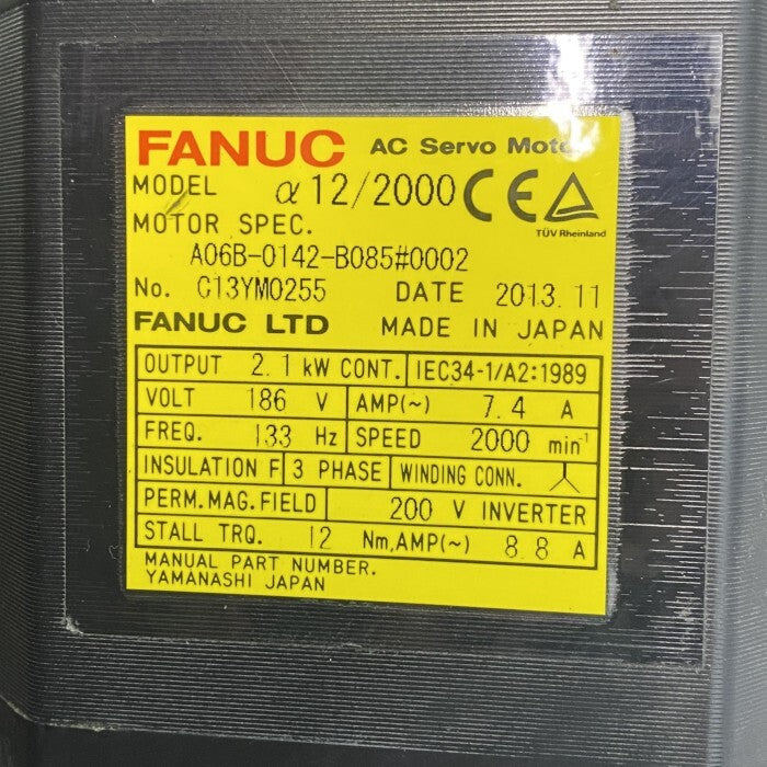 FANUC A06B-0142-B085#0002 AC Servo Motor [u1208182796]