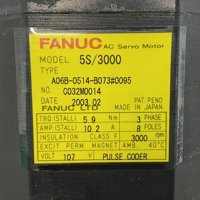 FANUC A06B-0514-B073#0095 Servo Motor [u1208582654]