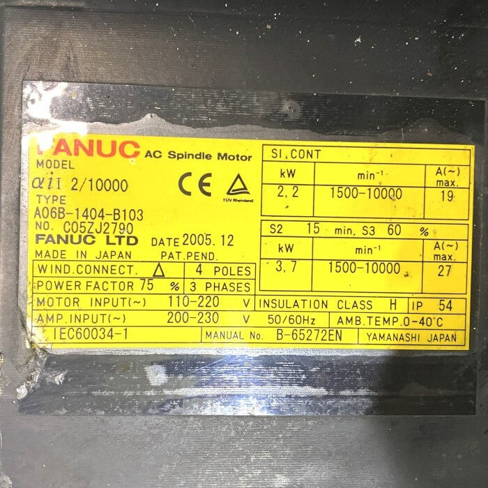 FANUC A06B-1404-B103 AC Spindle Motor [w1214953572]