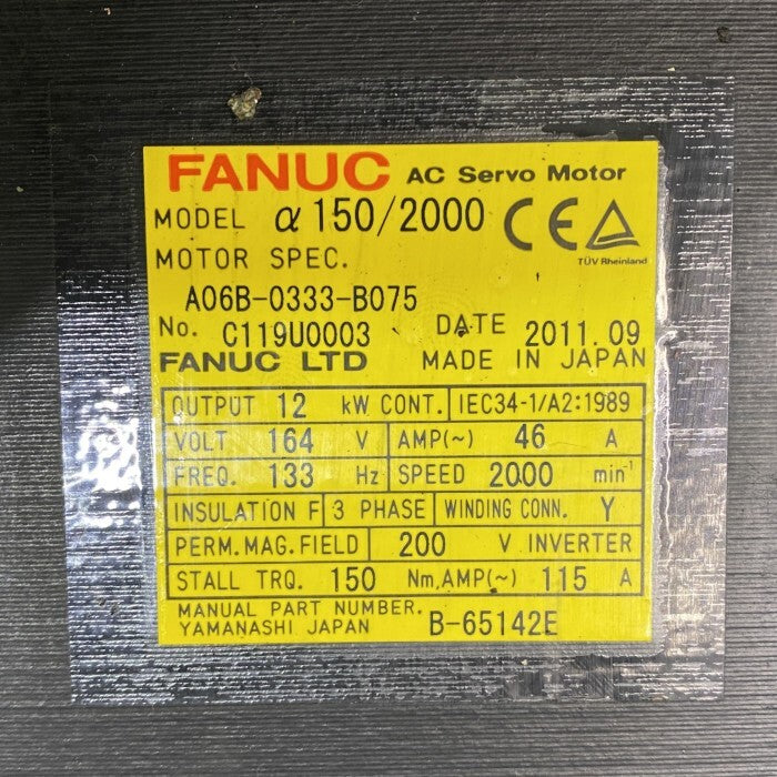 FANUC A06B-0333-B075 AC Servo Motor [x1214955282]