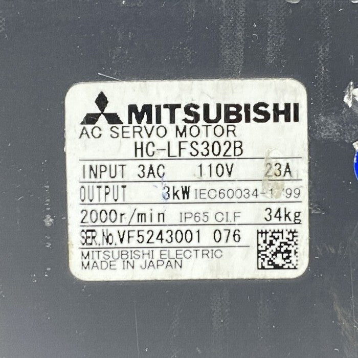 Mitsubishi Electric HC-LFS302B Servo Motor [k1219350680]