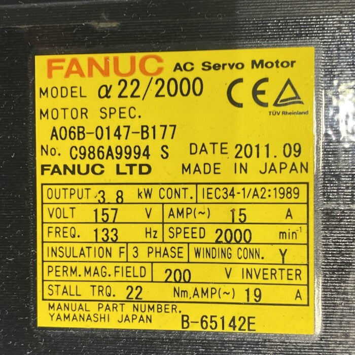 FANUC A06B-0147-B177 AC Servo Motor [n1242930644]