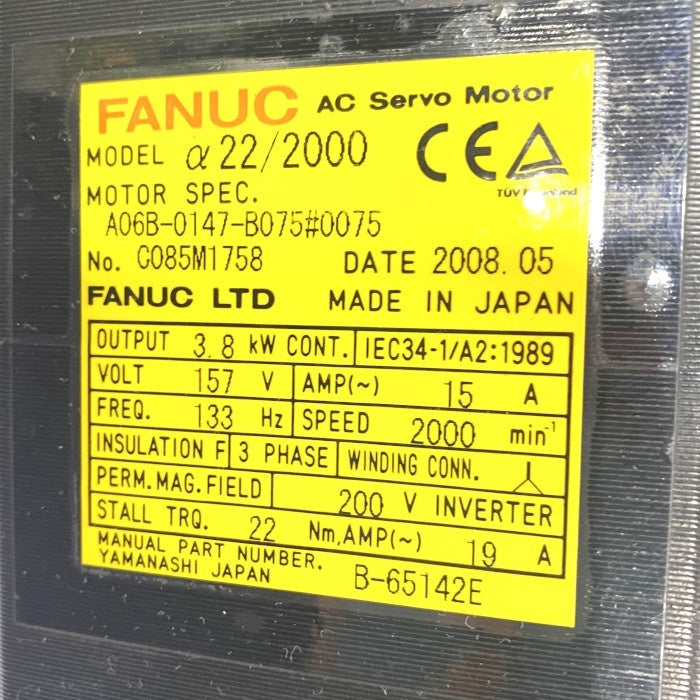 FANUC A06B-0147-B075 AC Servo Motor [c1242940045]