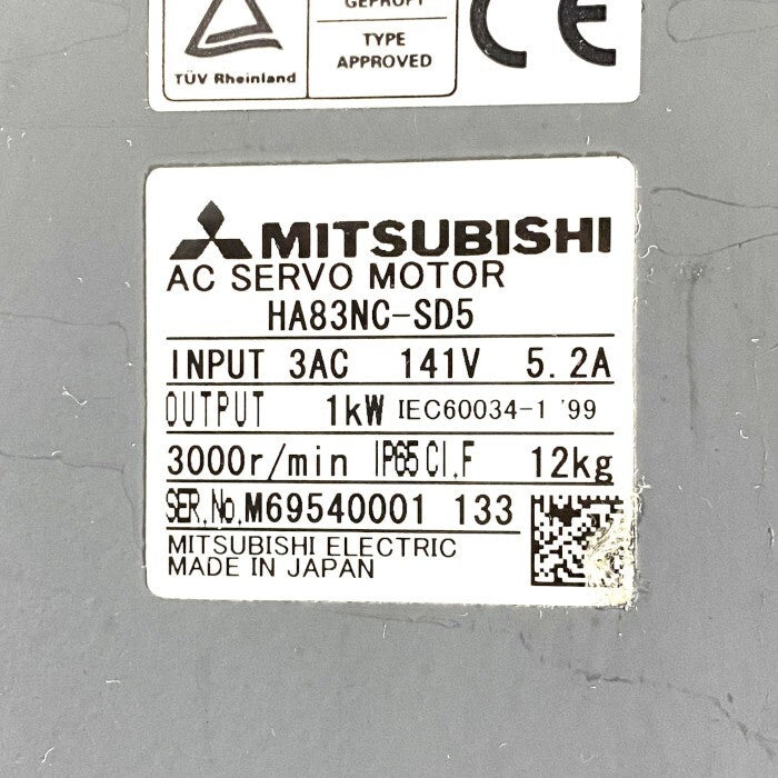 Mitsubishi Electric HA83NC-SD5 AC Servo Motor [t1242929898]