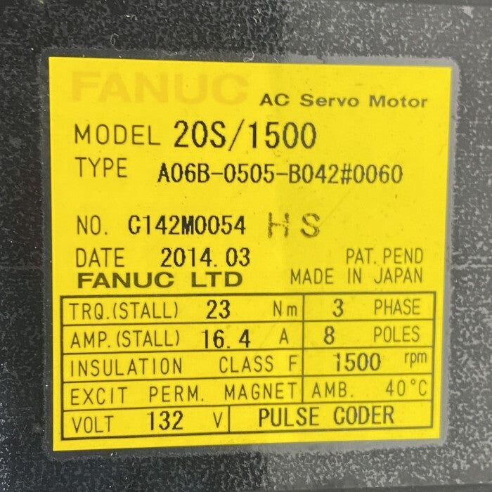FANUC A06B-0505-B042 AC Servo Motor [e1242952070]