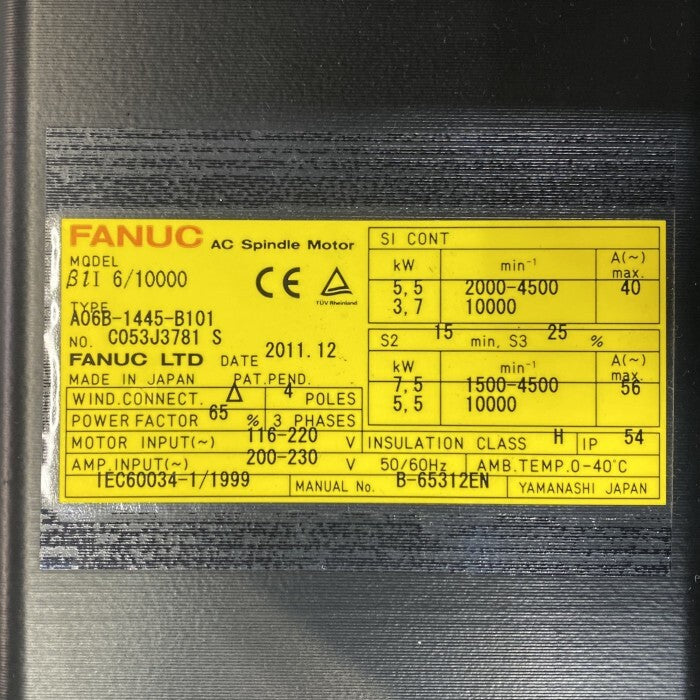FANUC A06B-1445-B101 AC Spindle Motor [m1242949222]