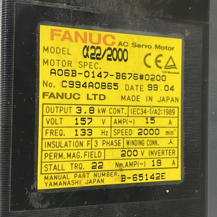 FANUC A06B-0147-B676 AC Servo Motor [x1242943203]