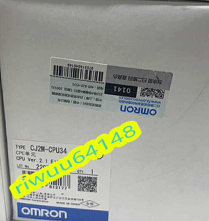 OMRON CJ2M-CPU34 CPU Unit [b1167953429]