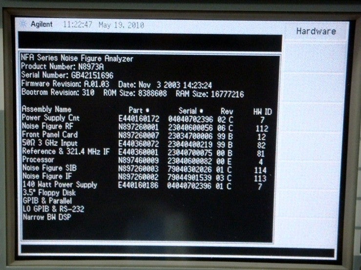 Agilent N8973A NFA Noise Figure Analyzer 3GHz [d430906100]
