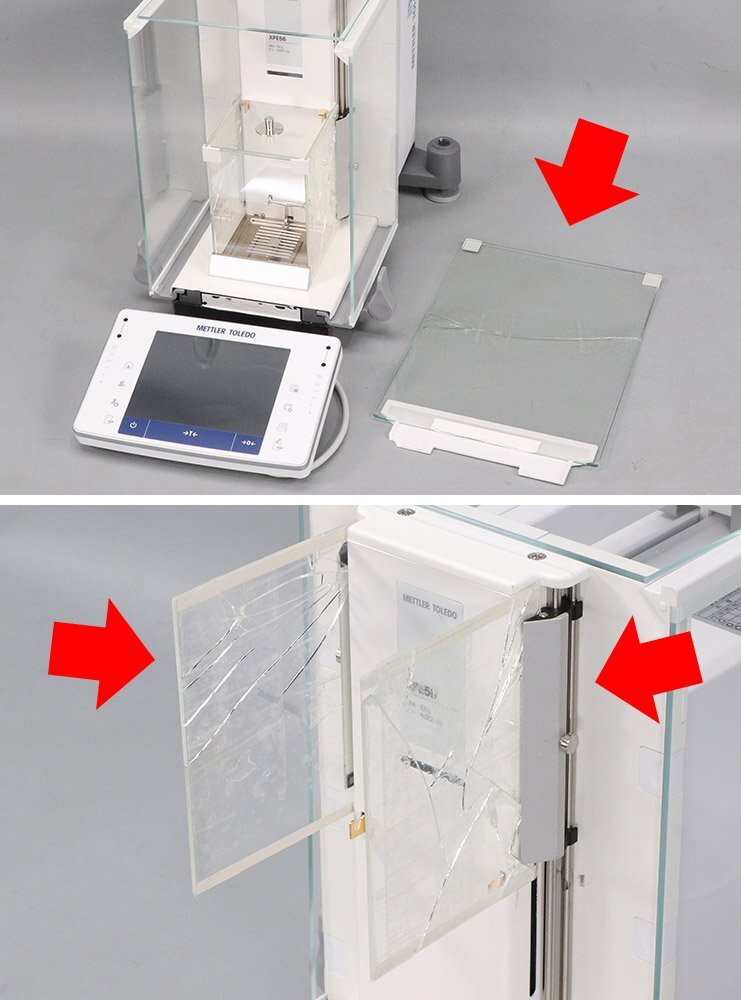 Mettler Toledo XPE56V Analytical Balance with Glass Damage (as-is) [t1241835440]