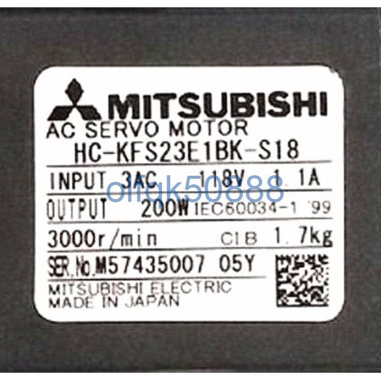 Mitsubishi HC-KFS23E1BK-S18 Servo Motor [f1100729671]