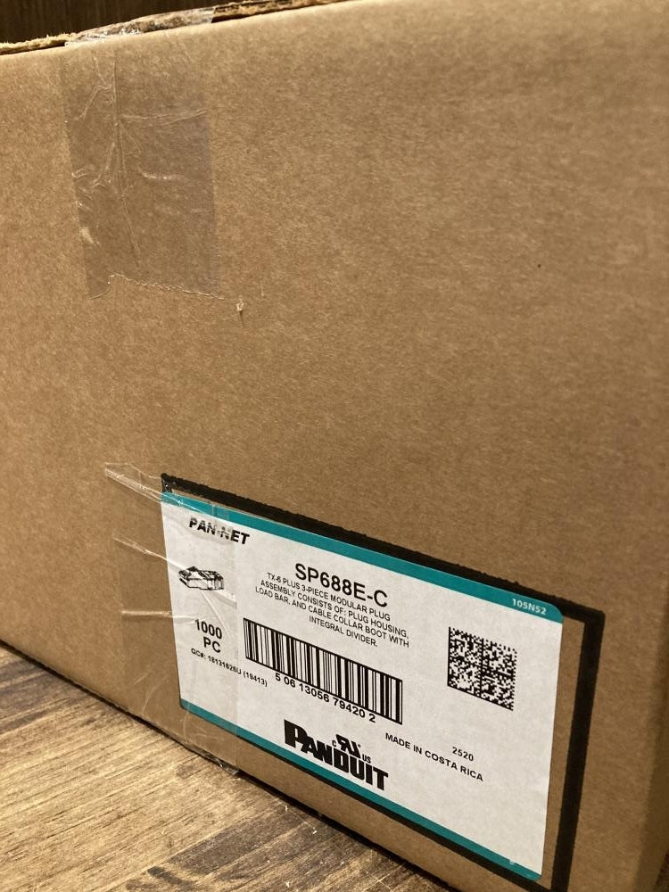 PANDUIT SP688E-C Cat6 Modular Plug 10 Box Set 1000PC [o1216300981]