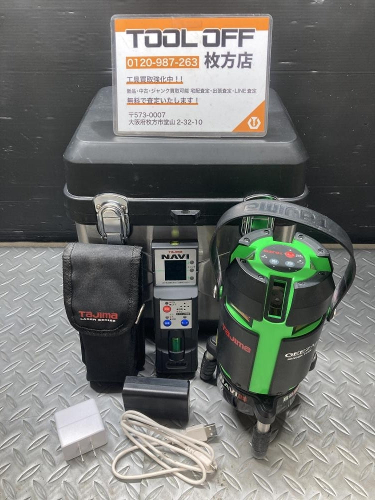 Tajima GZASN-KJC Laser Level with RCV-GNAVI Receiver (as-is) [s1236948452]