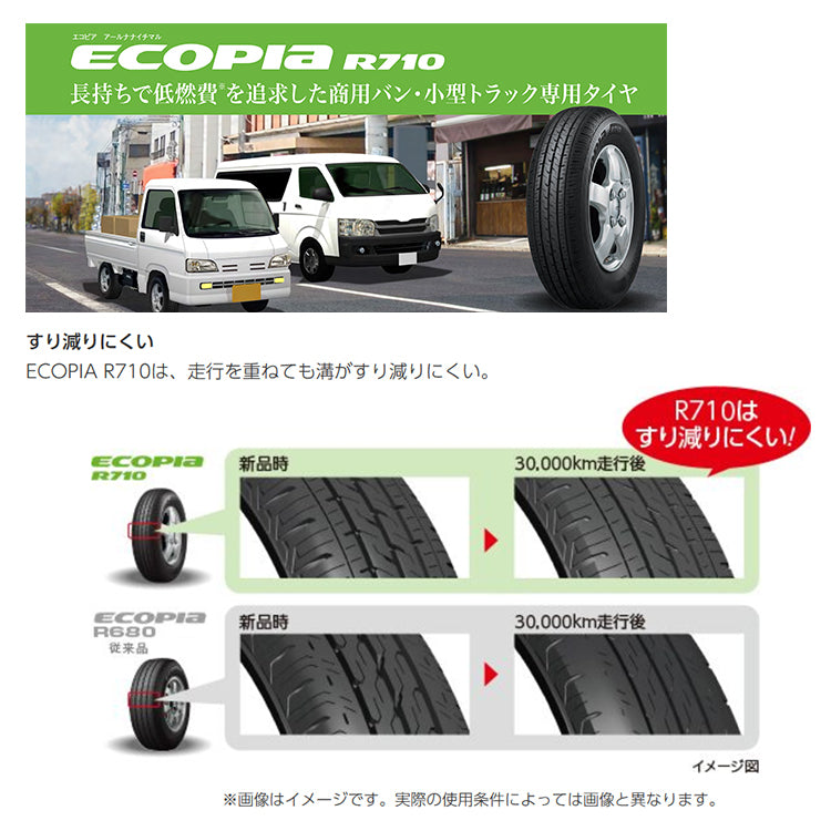 Set of 4 RIVAI NOX 15x6.0J 6/139.7+32 MBK BRIDGESTONE ECOPIA R710 185/75R15 106/104N Hiace Van Jastro - HIACE [x1188985992]