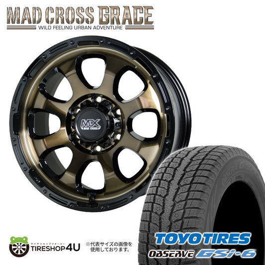 2024 Studless Set of 4 Grace GRACE 16x6.5J 6/139.7+38 BRC/BK TOYO Toyo GSi-6 GSi6 215/70R16 Regius Ace HIACE [n1210018574]