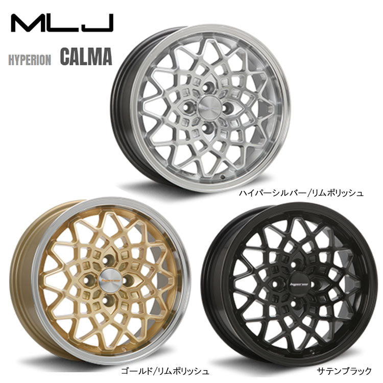HYPERION CALMA 15 Inch 4H100 7J 7J+48 4 Hole Wheels Set of 4 [u1212186667]