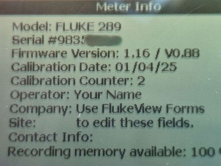 Fluke 289 Digital Multimeter with Calibration and Temperature Probe Included [u1177700977]