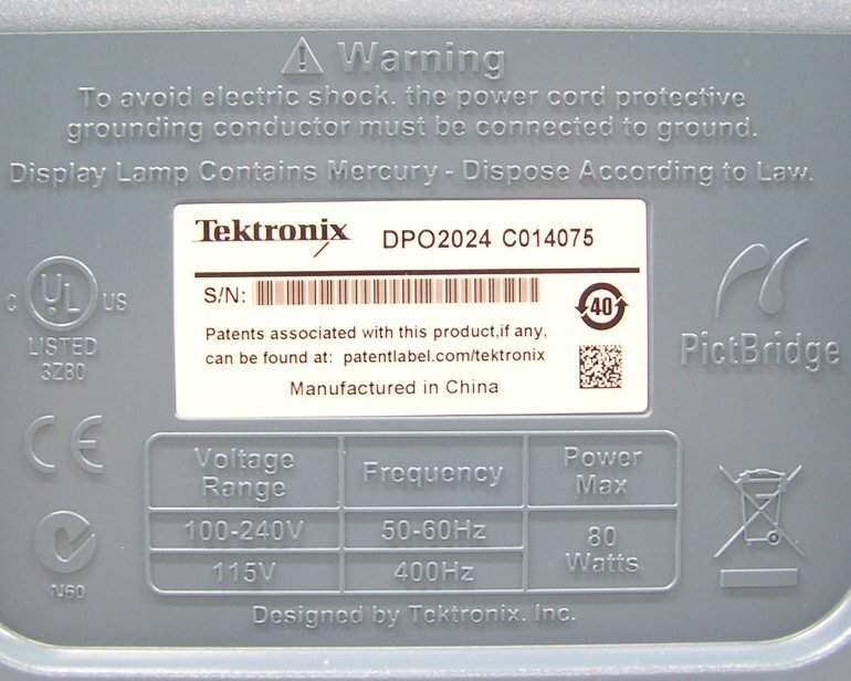 Tektronix DPO2024 Digital Oscilloscope 350MHz 4ch (as-is) [x1247415906]