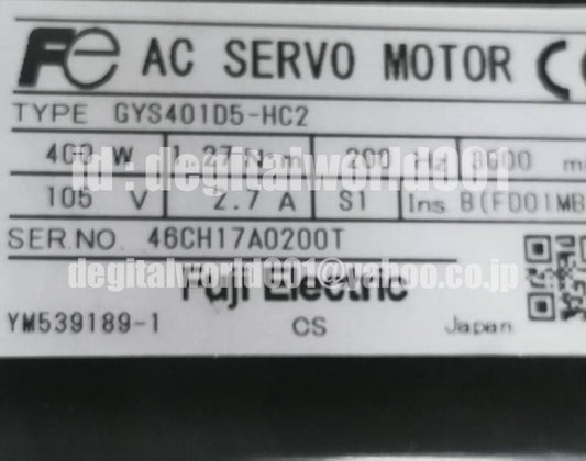 FUJI GYS401D5-HC2 Servo Motor [v1096792511]