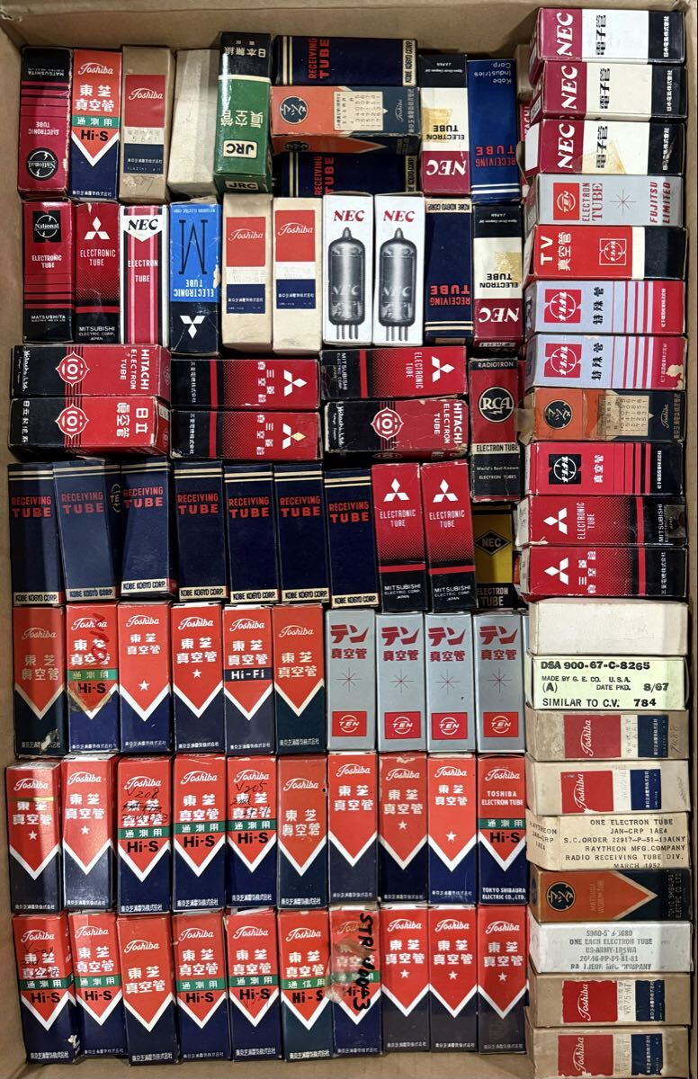 Hitachi RCA Toshiba Mazda NEC Mitsubishi National JRC Vacuum Tubes Lot of 240+ Unverified (untested) [v1228906189]