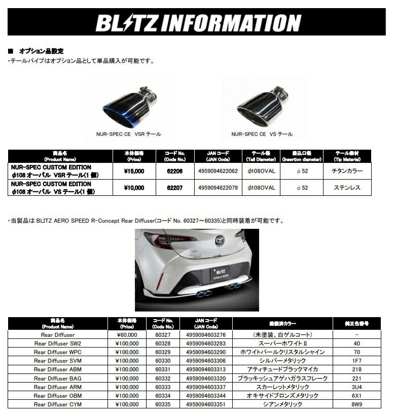BLITZ NRE210H Muffler Stainless Steel NUR-SPEC CUSTOM EDITION [1073850437]