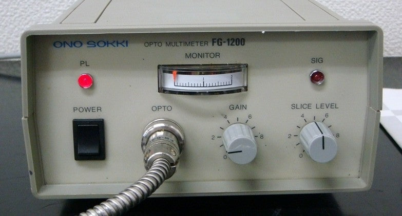 Ono FG-1200 Non-Contact Rotary Detector with FS-540 Fiber Sensor Frequency Response 0 to 5kHz Output Signal Analog 0 to 10V Pulse 0.5V to 5V Power Source AC100V [x1048621857]