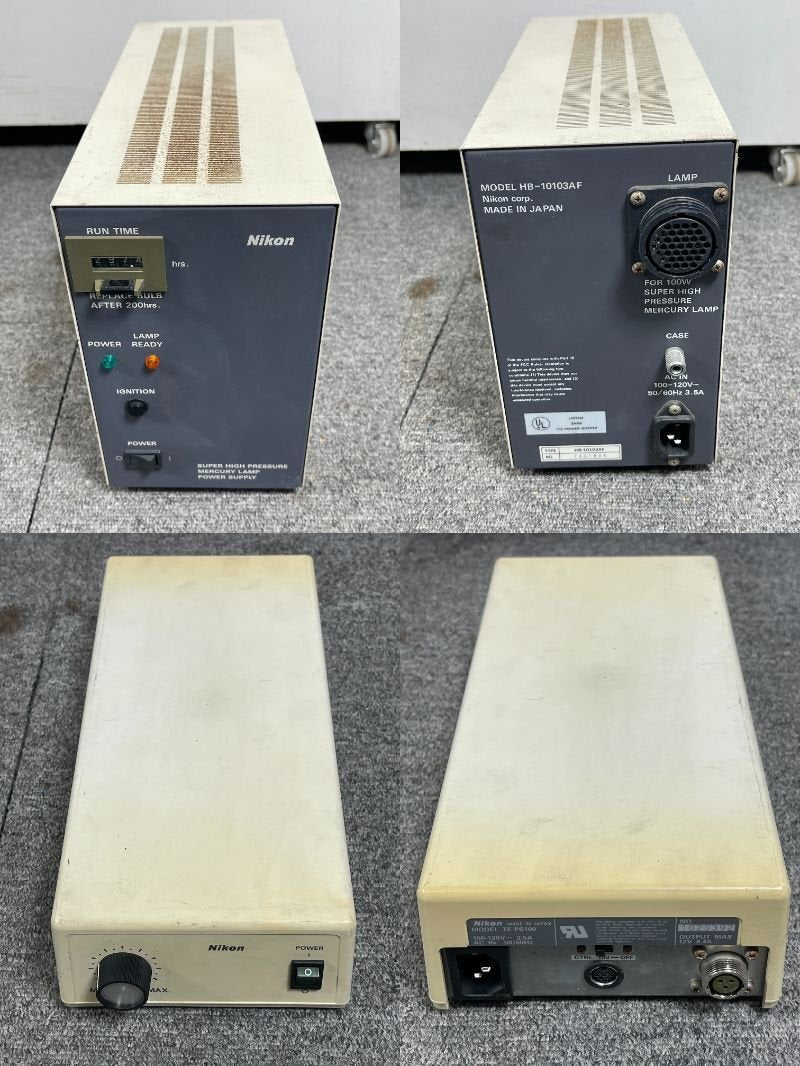 NIKON ECLIPSE TE300 Inverted Microscope with Power Supply and Lens Set [b1135897659]