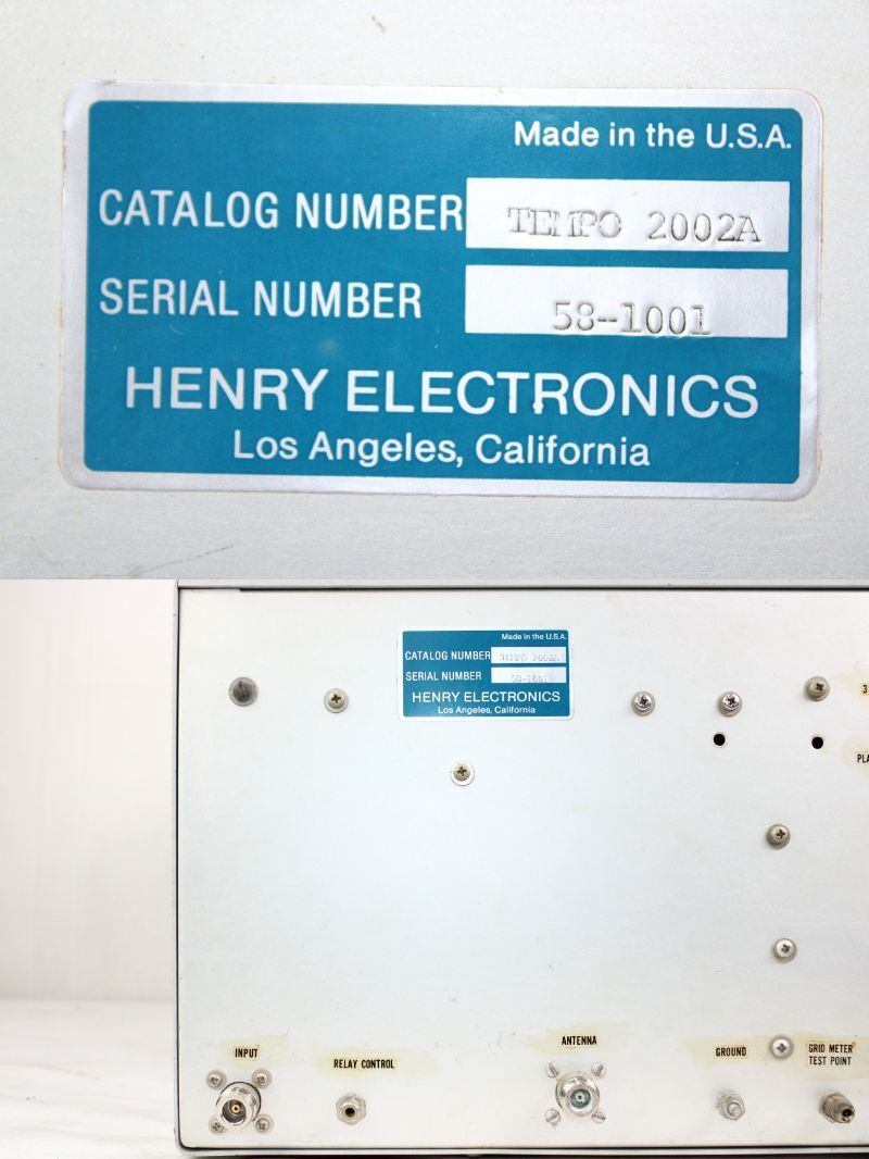 Henry 2002-A Linear Amplifier Amateur Radio [c1217021298]