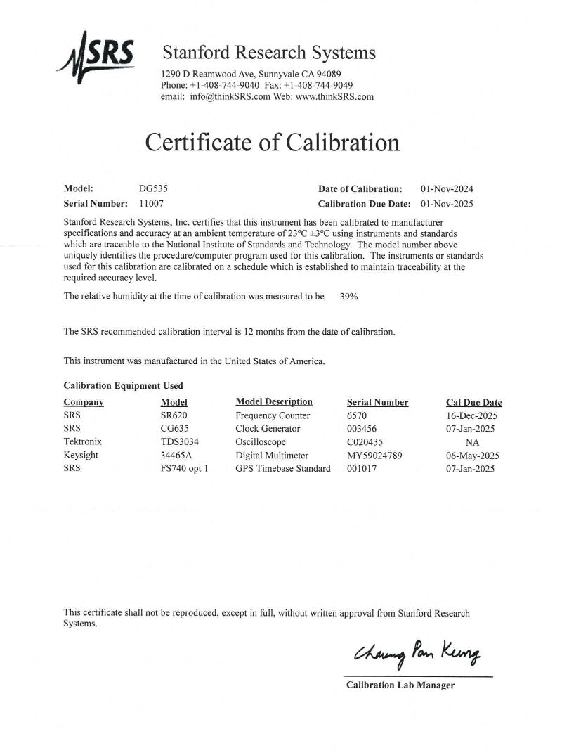 Stanford Research DG535 Digital Delay Pulse Generator [1183819723]